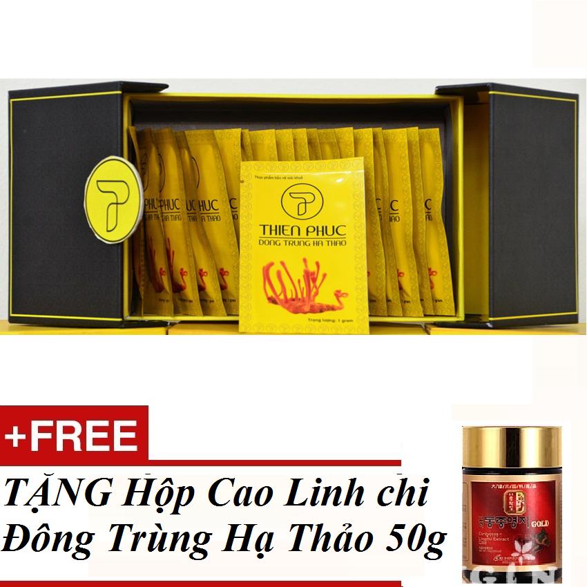 Combo hộp đông trùng hạ thảo thiên phúc khô 20g + tặng cao linh chi đtht korea 50g