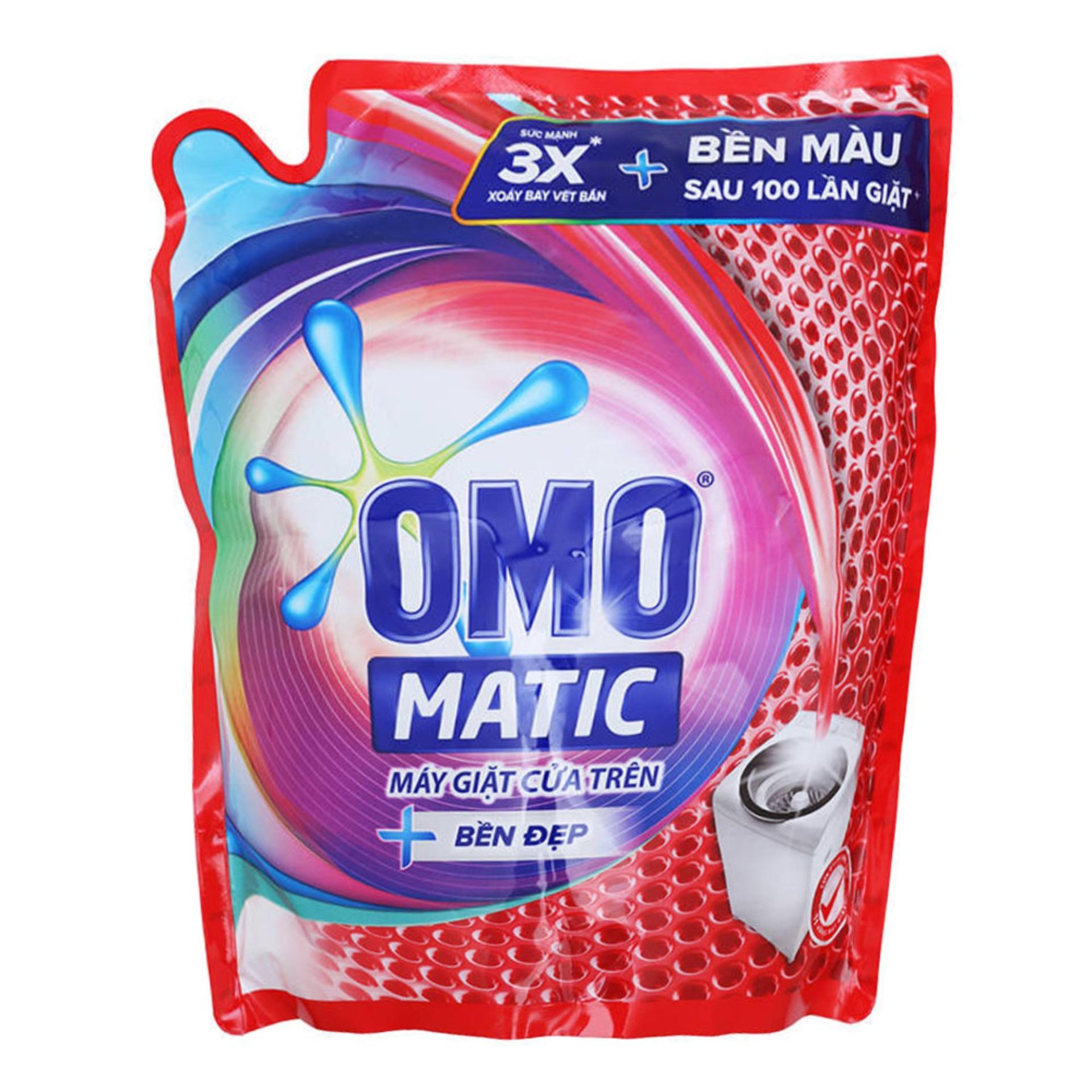 Nước Giặt OMO Matic Giữ Màu Dành Cho Máy Giặt Cửa Trên Túi 2-4Kg