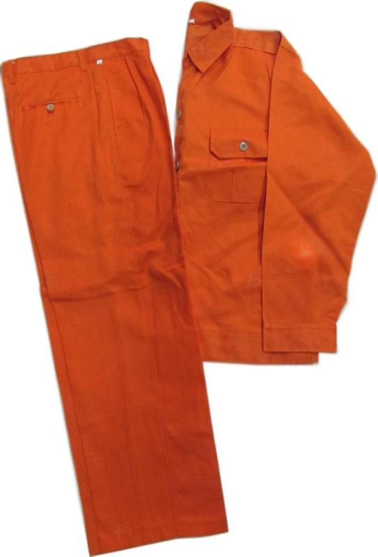 Bộ quần áo bảo hộ Lao động Kaki ngành điện màu cam size 6 (M)