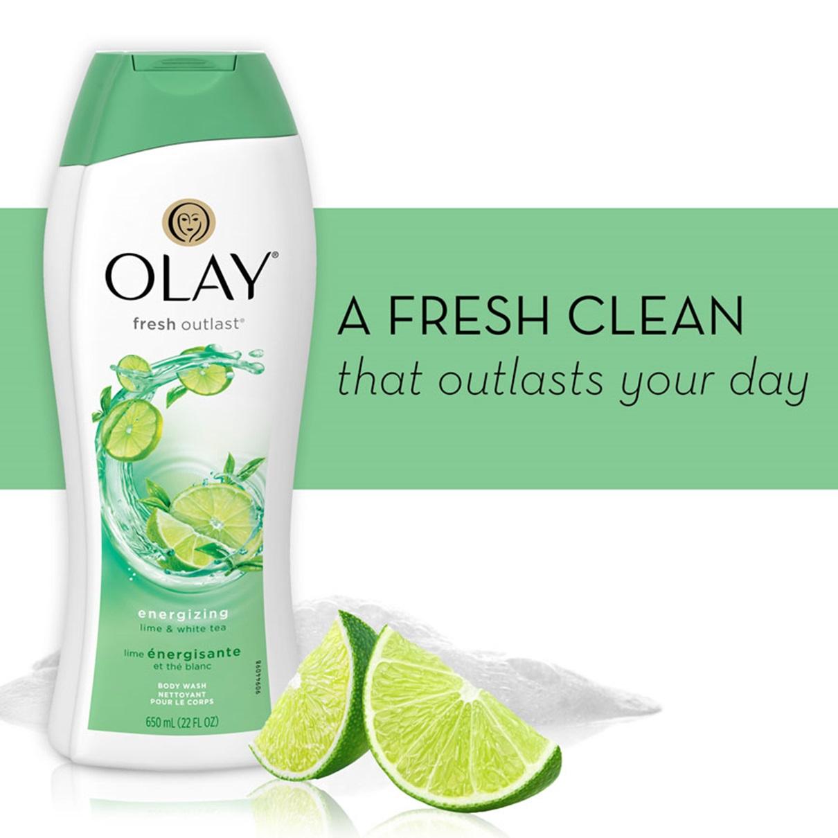 Sữa Tắm Hương Chanh Và Trà Xanh Olay Fresh Outlast Energizing Lime & White Tea 700ml