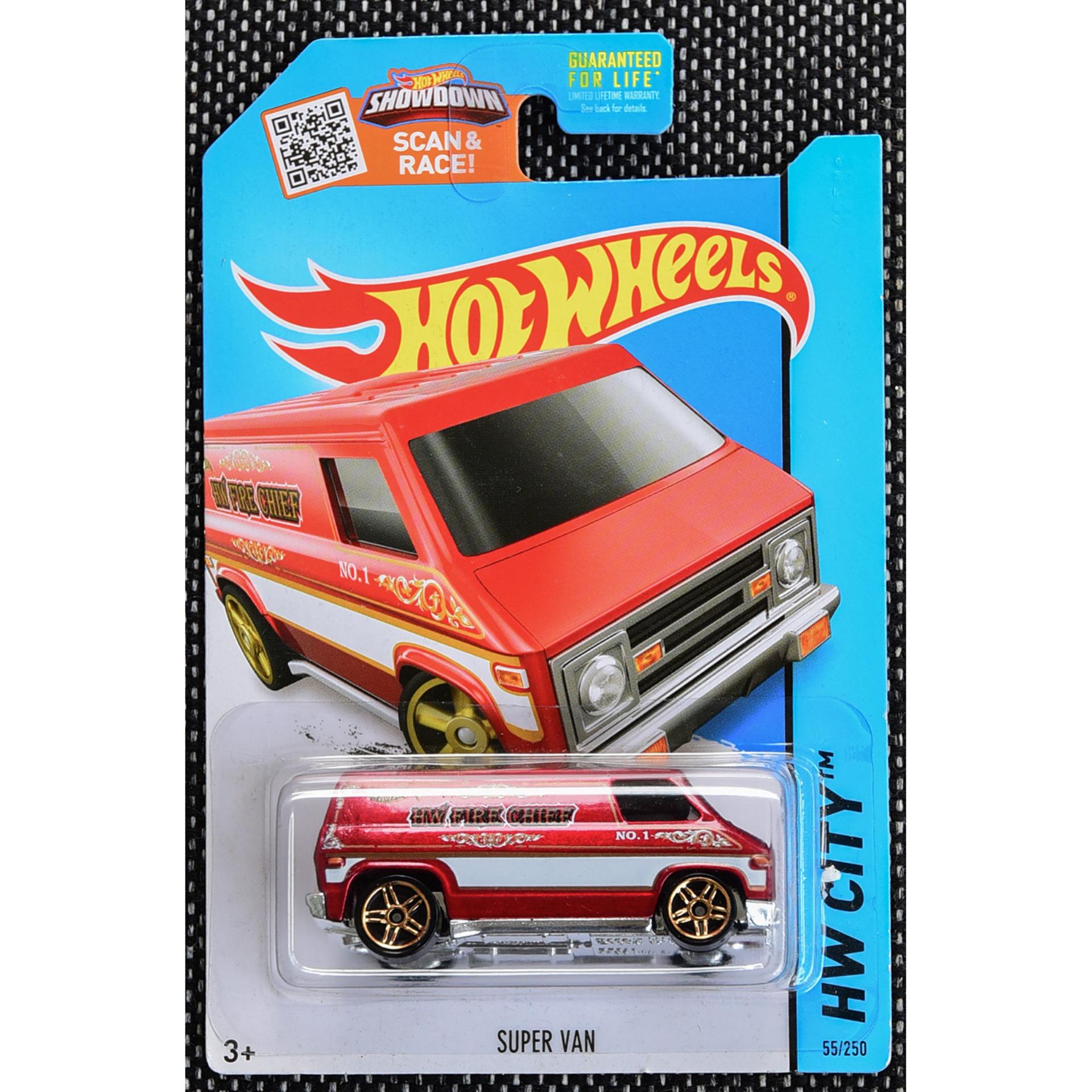 Ô tô mô hình tỉ lệ 1:64 hot wheels chevy '70s van super van 55/250