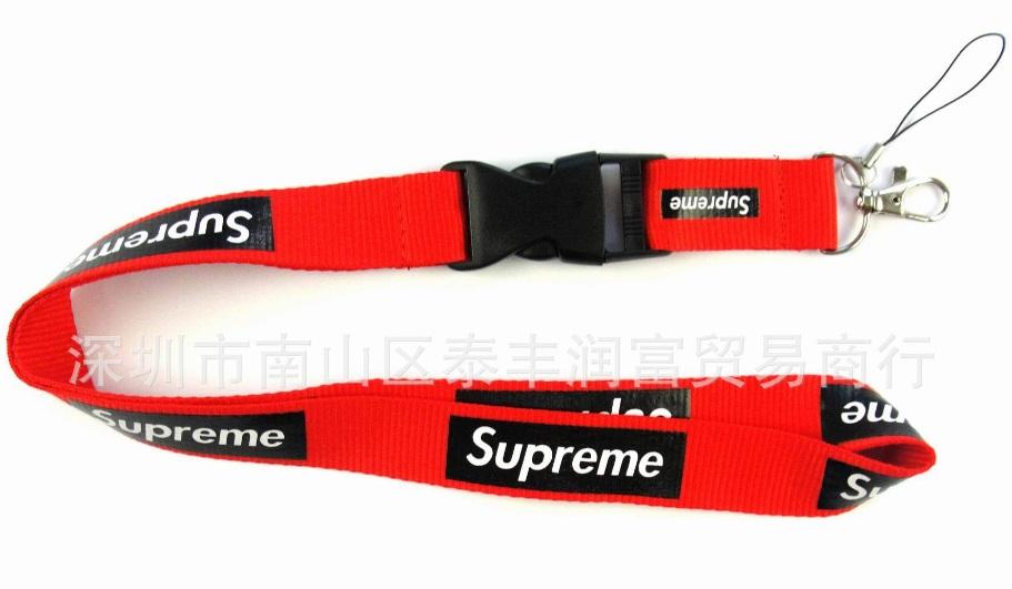 Dây đeo thẻ Lanyard Keychain Supreme Sup Dây đeo thể thao Cao Cấp màu đen đỏ Dây đeo thẻ học sinh sinh viên nhân viên Văn Phòng Đa năng móc chìa khóa Thẻ xe buýt Phụ kiện thời trang đẹp phong cách