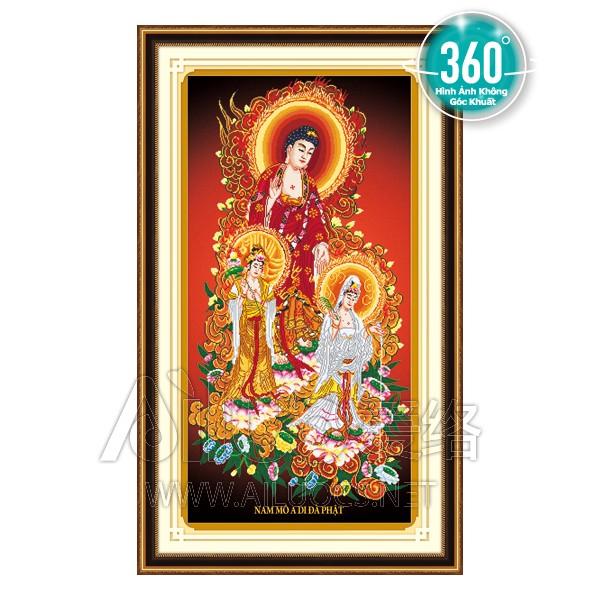Tranh đính đá tam thế phật 77203