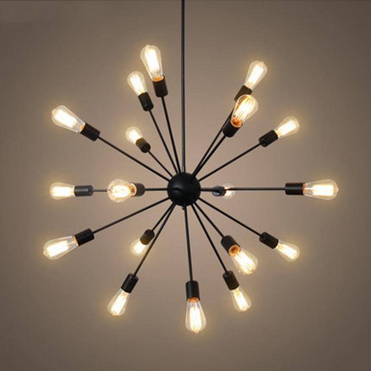 Bộ đèn thả pháo 18 đui + 18 bóng led edison 4w ánh sáng vàng