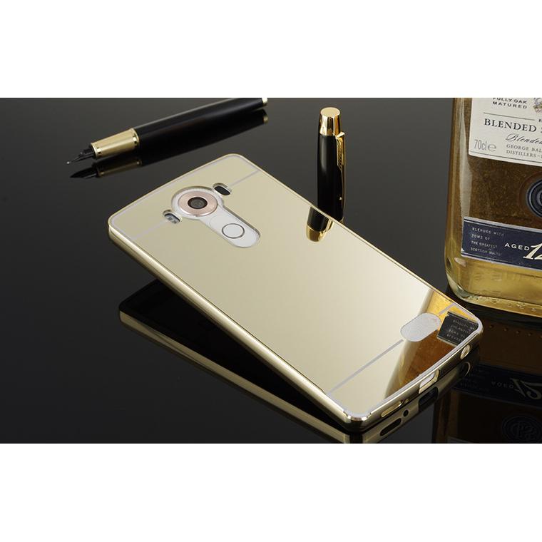 Ốp lưng tráng gương viền kim loại cho LG V10