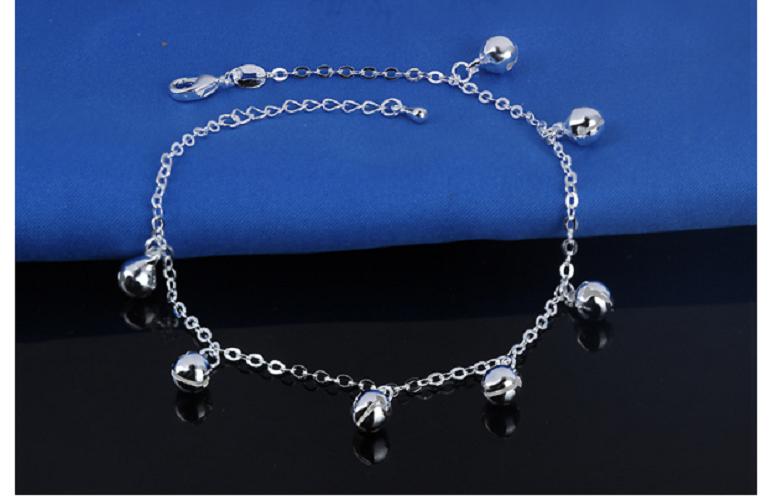 lắc chân nữ bạc 925 dầy lục lạc sang trọng-lc6