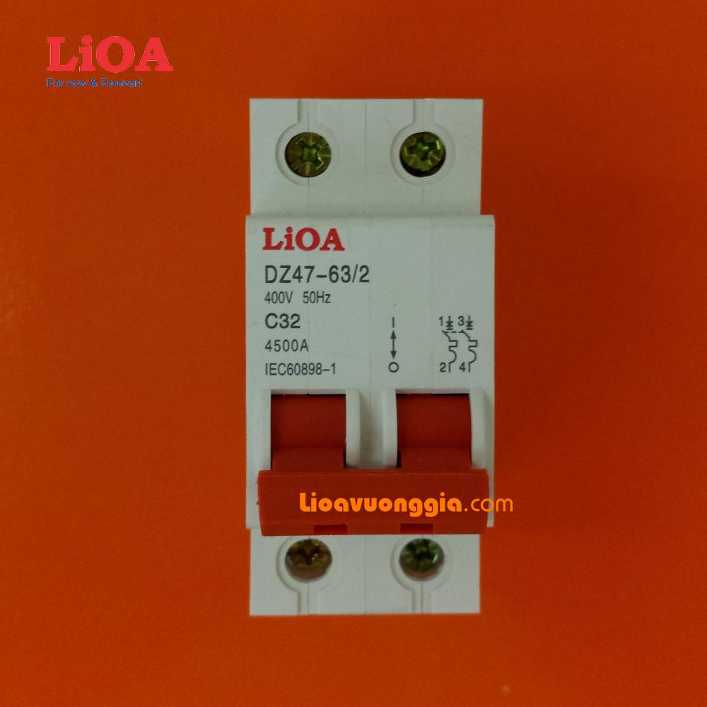 Cầu dao tự động lioa 32a loại 2 cực - mcb2032-4.5