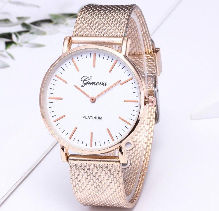 Đồng hồ nam dây lưới siêu mỏng Geneve classic sang trọng
