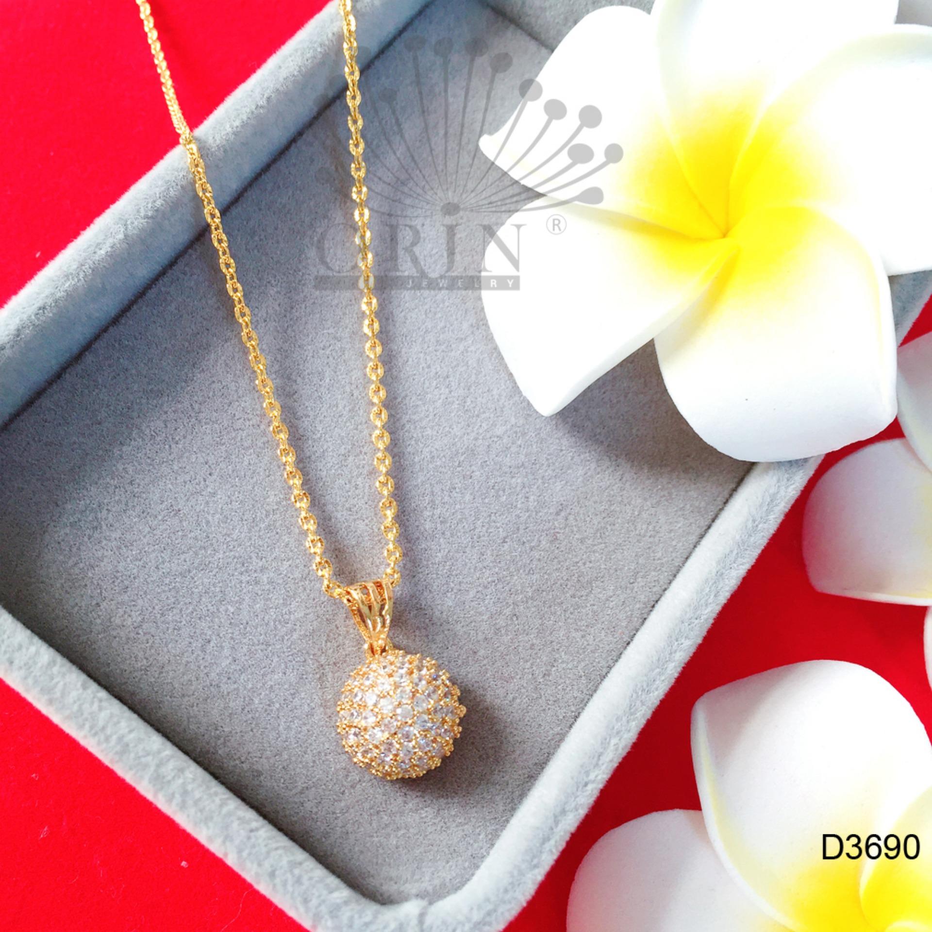 Dây chuyền mặt trái châu đính đá thời trang Orin D3690 thời thượng