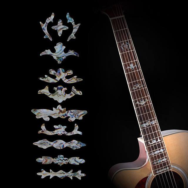 Dán khảm cần đàn guitar hình hoa văn ngang