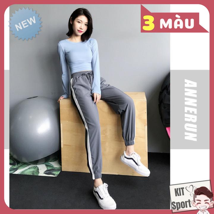Quần dài Jogger thể thao nữ AL-859 - Cửa hàng phân phối KIT Sport - Hàng nội địa Trung(Women Pants,đồ tập quần áo gym,mẫu rộng, thể dục,thể hình, Yoga, Aerobic,Zumba Fitness)
