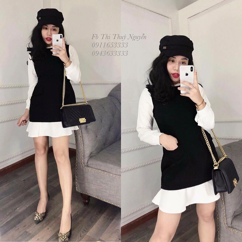 Đầm phối sơ mi cách điệu cực xinh
