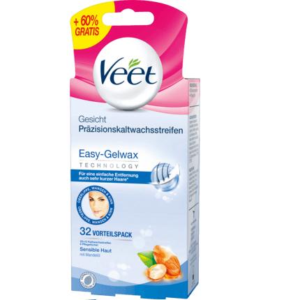 Hộp 32 miếng dán tẩy lông vùng mặt Veet Essential Inspirations - Đức