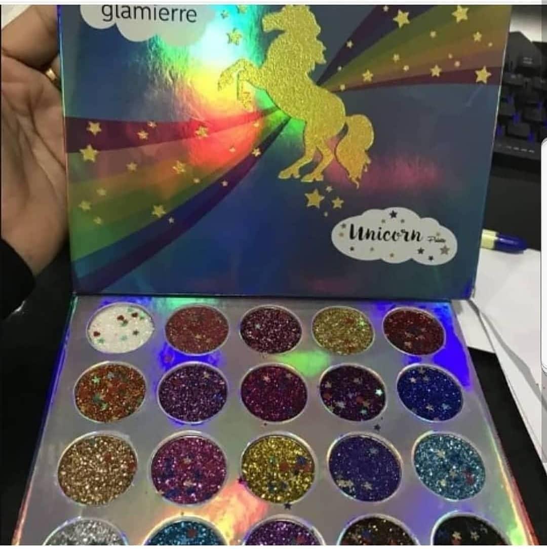 Bảng phấn mắt nhũ kim tuyến Unicorn Glamierre Glitter 20 màu