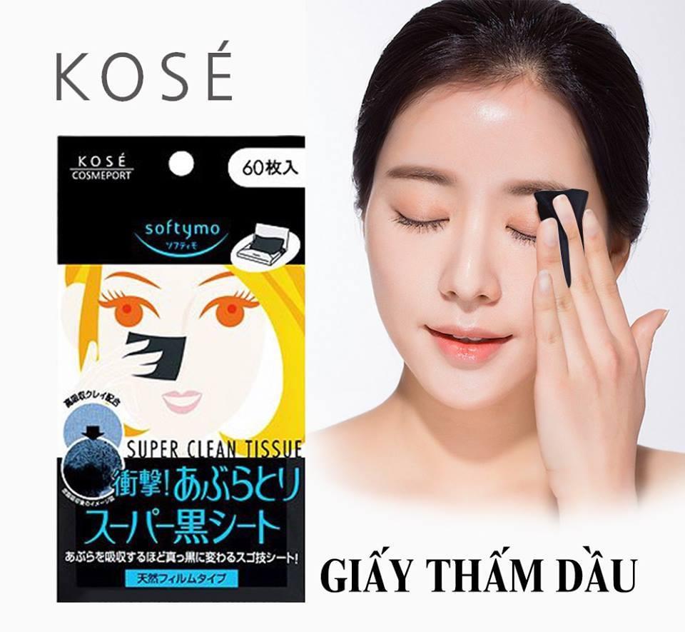 Giấy thấm dầu Kose Softymo than hoạt tính Nhật Bản
