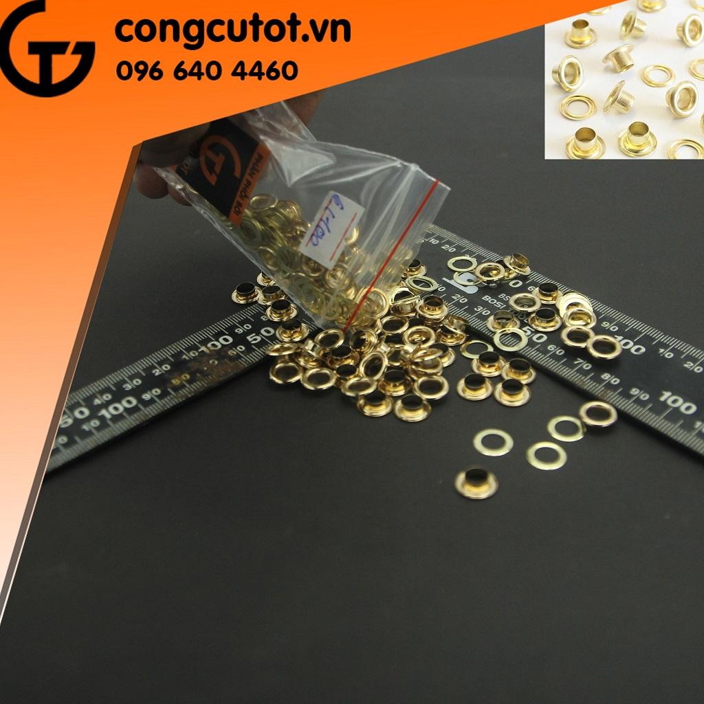 Khoen ô rê 6mm vàng túi 100 cặp