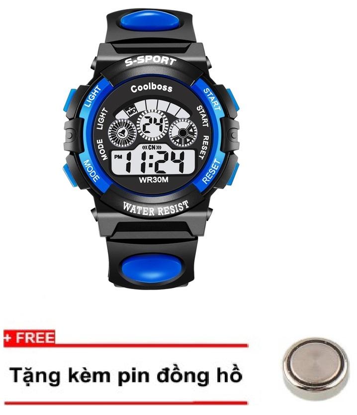 Đồng hồ trẻ em GOLDTIME Coolboss 0119 xanh + Tặng kèm 1 pin ĐH bán chạy
