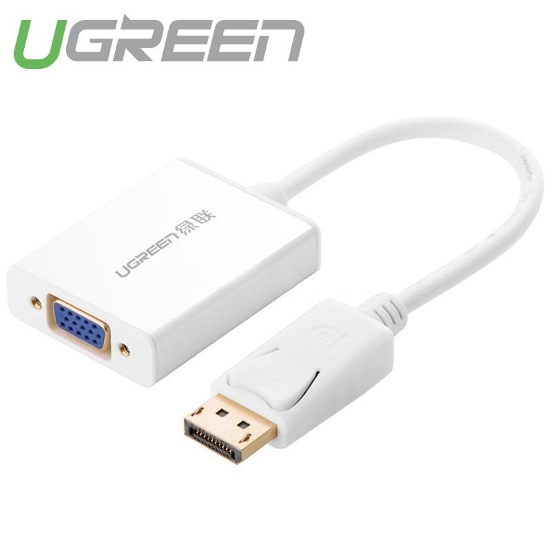 Dây chuyển đổi DisplayPort sang VGA+Audio converter (Vỏ nhôm) dài 25cm UGREEN DP106 Dây chuyển đổi DisplayPort sang VGA+Audio converter (Vỏ nhôm) dài 25cm UGREEN DP106