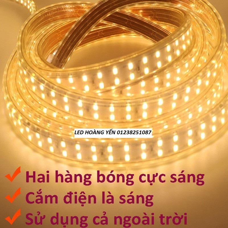 [HCM]ĐÈN LED DÂY ĐÔI 2835 MÀU VÀNG 10 MÉT 15 MÉT - CÓ NGUỒN