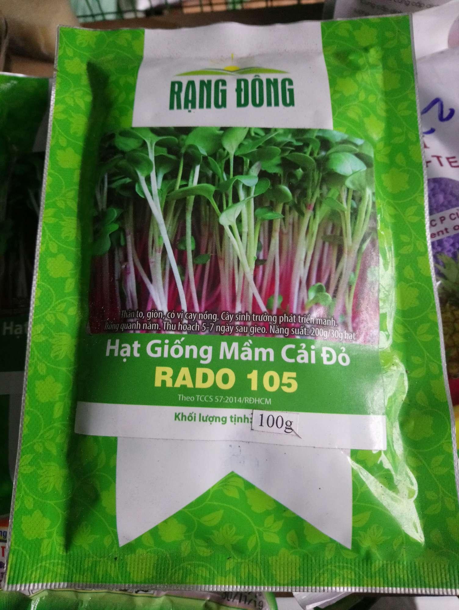 Hạt giống mầm cải đỏ 100g