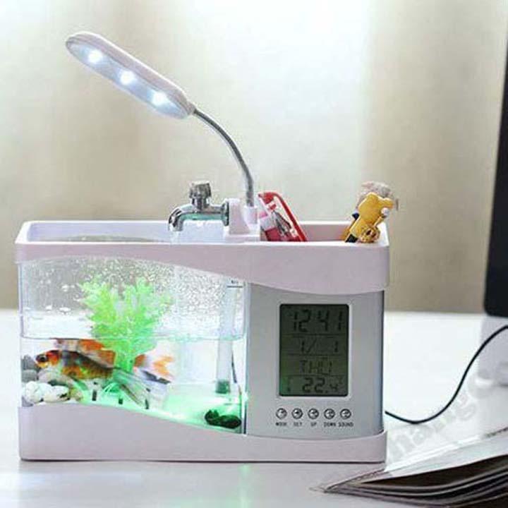 Bể cá phong thủy để bàn mini