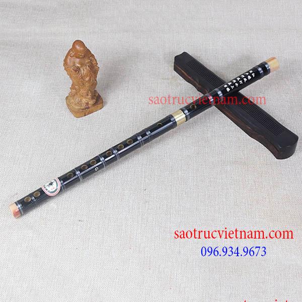 Sáo Trúc Dizi Đen Khớp Đồng LAD12 - Sáo Trúc HaKi - Tặng Túi Nhung, Màng Rung, Dây Treo