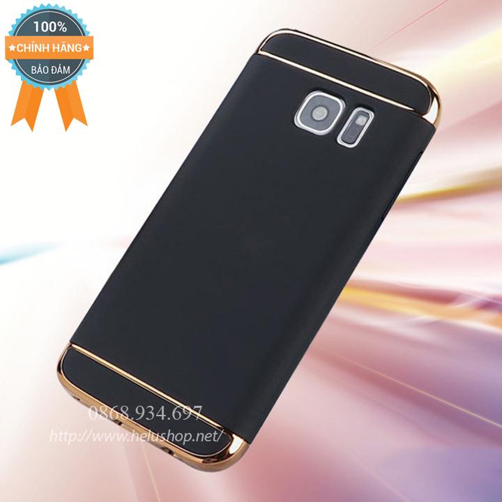 Ốp lưng 3 mảnh viền vàng cho Samsung Galaxy S7 Edge loại mới 2018 (Có 3 màu)