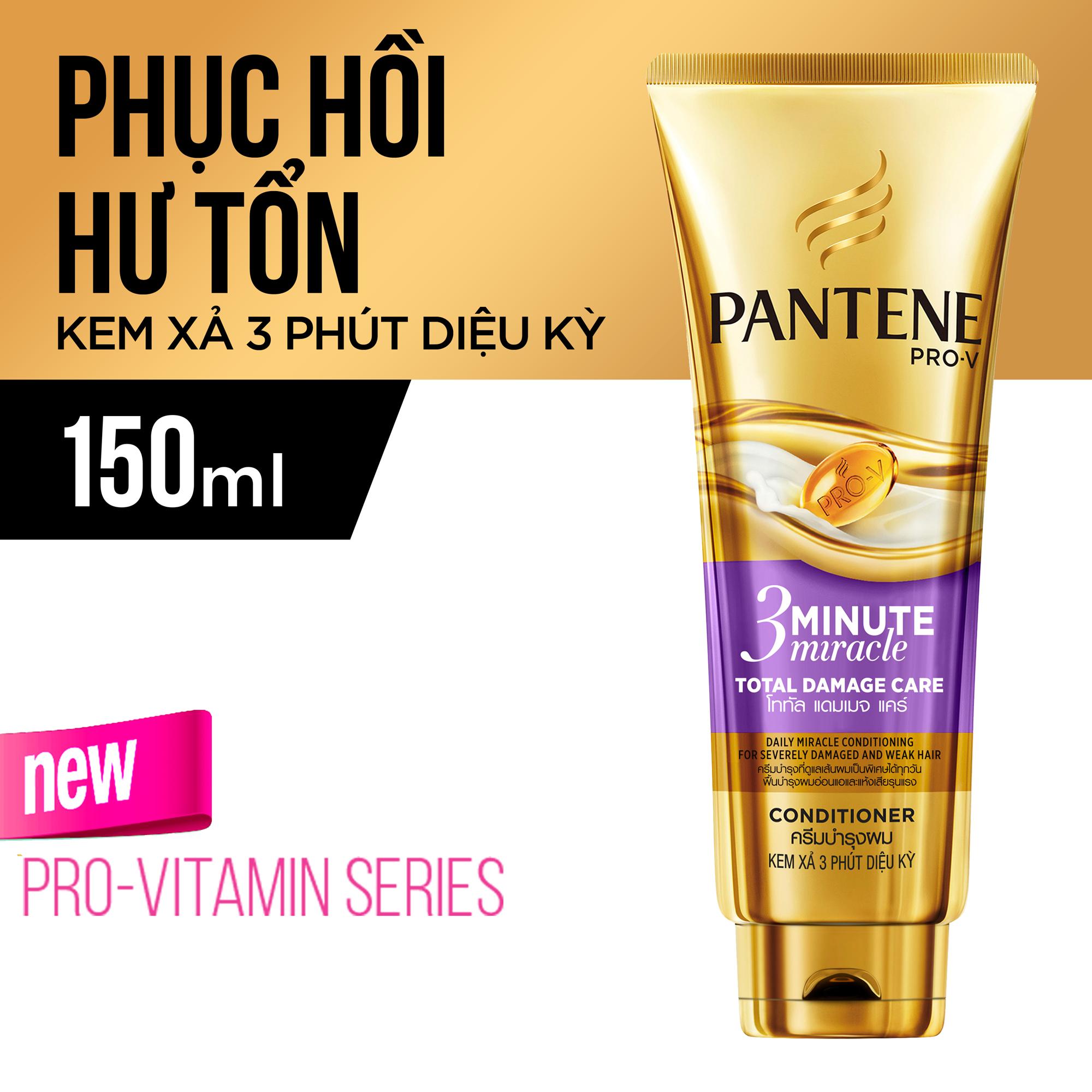 Kem xả Pantene Cao Cấp 3 Phút Diệu Kì Chăm Sóc Hư Tổn 150ml