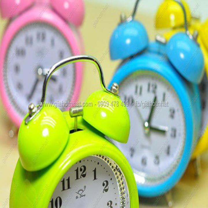 [HCM]Đồng hồ báo thức reo to bằng chuông cơ học cho sinh viên (nhiều màu) TOPHA TP339