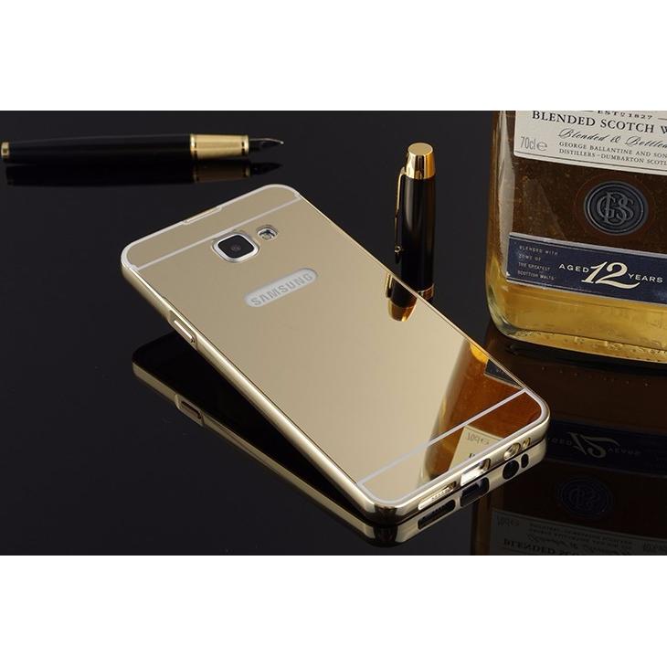Ốp lưng tráng gương viền kim loại cho Samsung A320 2017