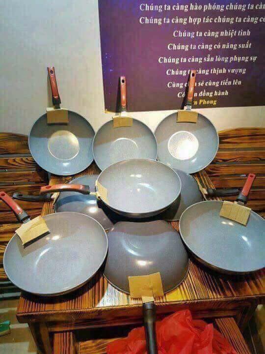 Chảo chiên xào vân đá Ceramic chống dính size 32cm