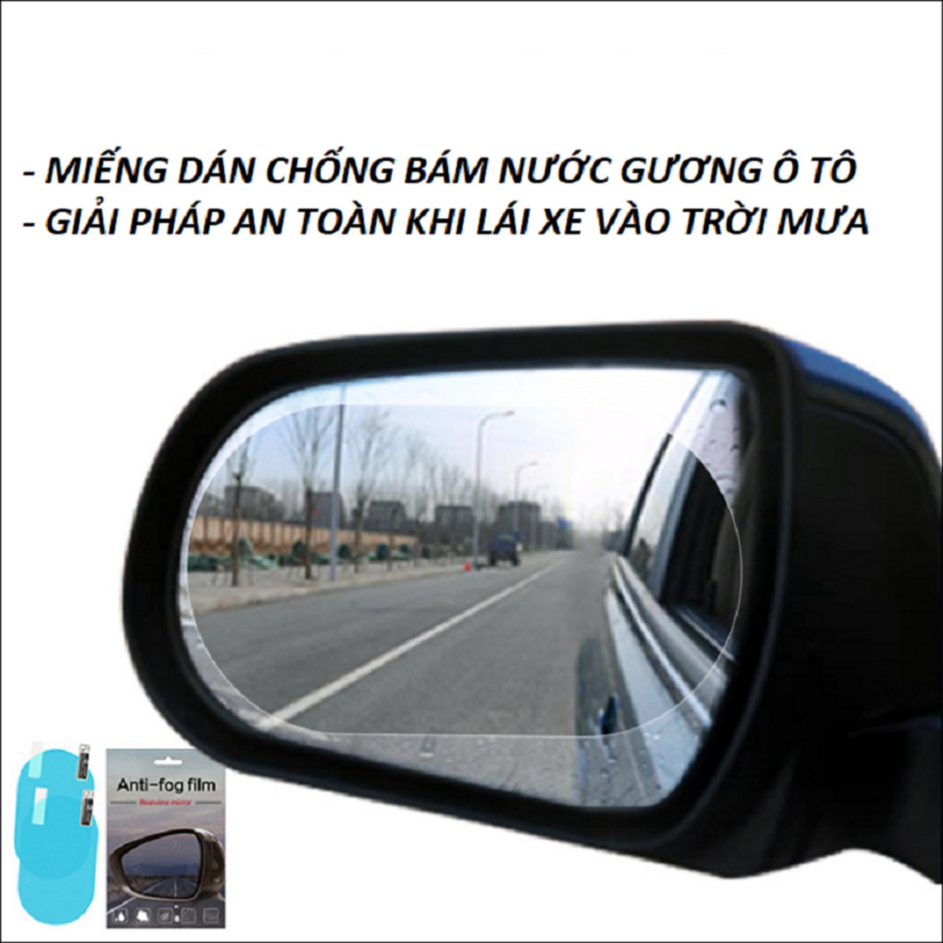 Miếng dán chống nước gương ô tô Bộ gồm 2 miếng dán.