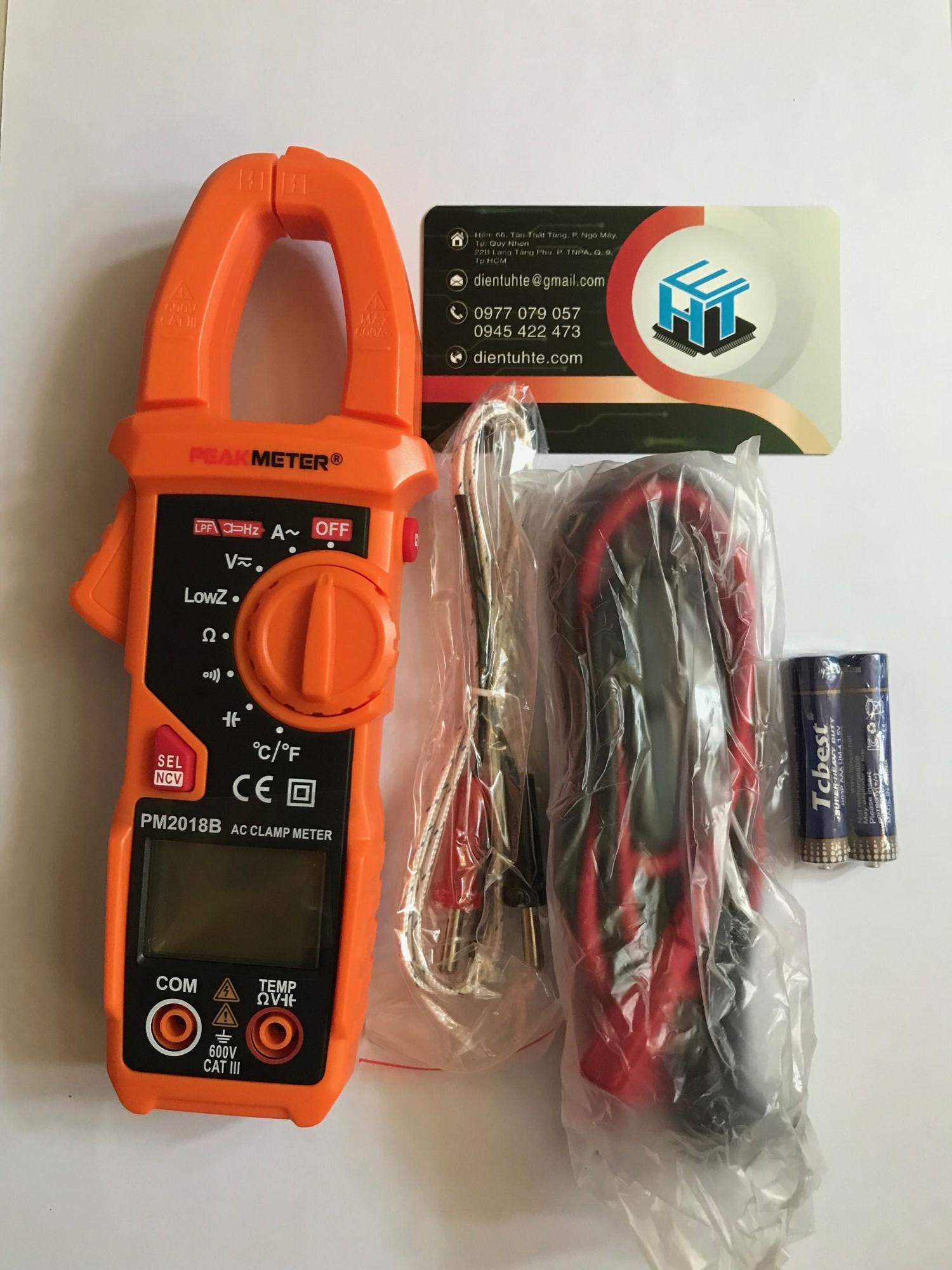 Ampe kìm kẹp cầm tay kỹ thuật số PeakMeter PM2018B
