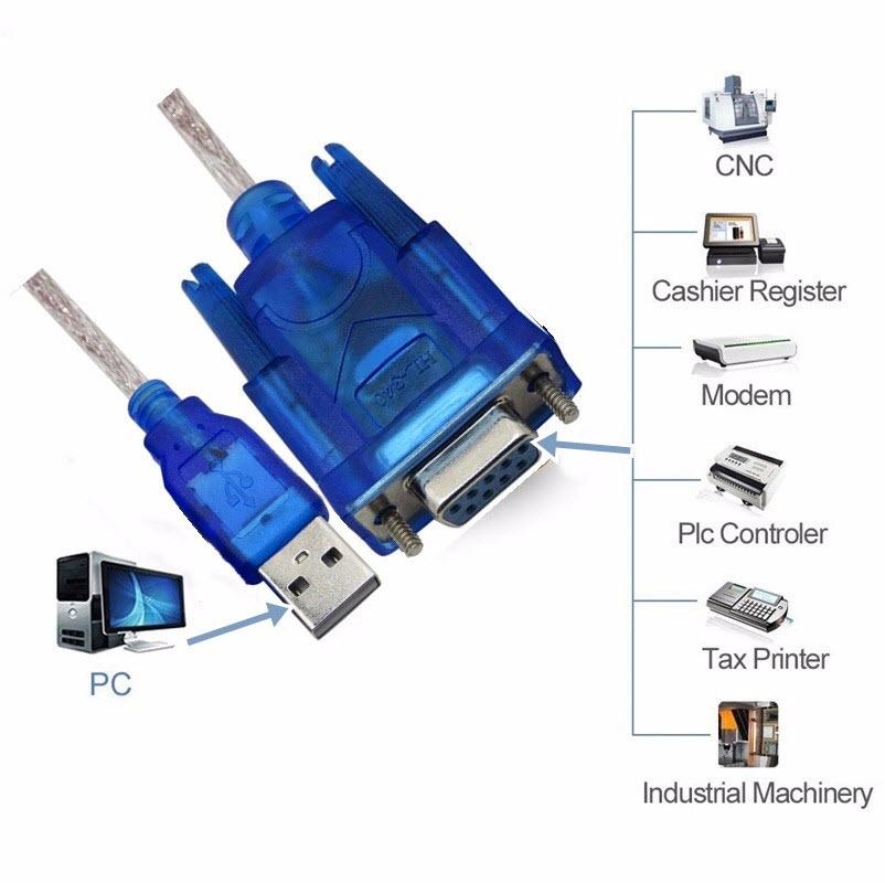 Cáp chuyển đổi USB sang Com RS232 âm Dtech DT-5002B