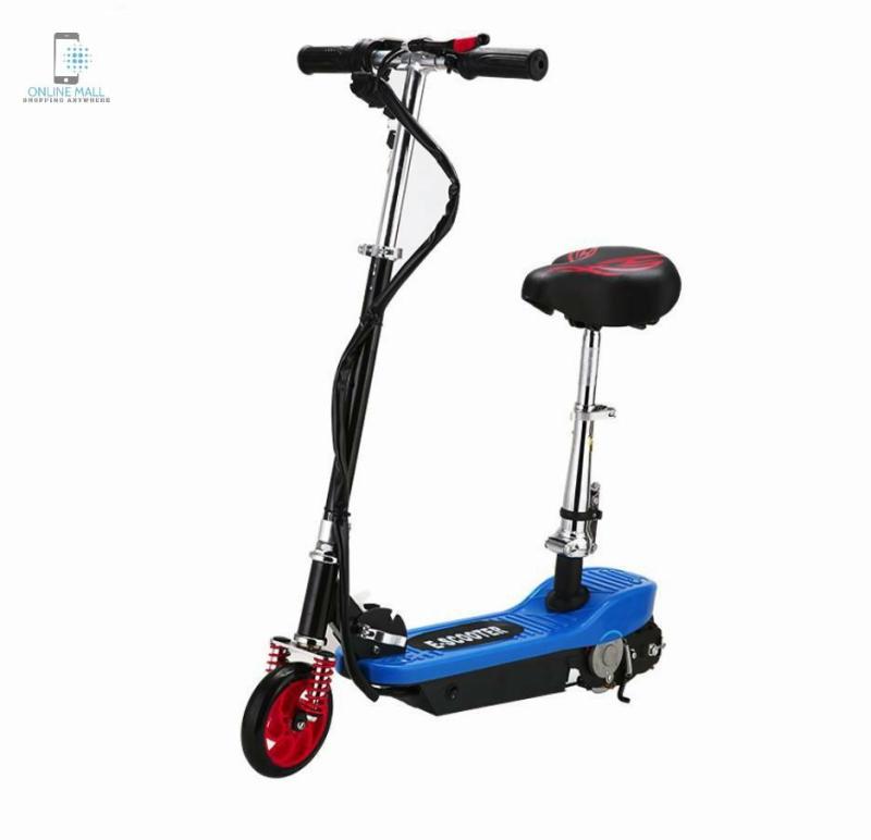 Giá bán Xe scooter điện tốc độ tối đa 15km/h, tải trọng 75kg (Đen) + Tặng kèm bảo vệ tay chân - Online Mall