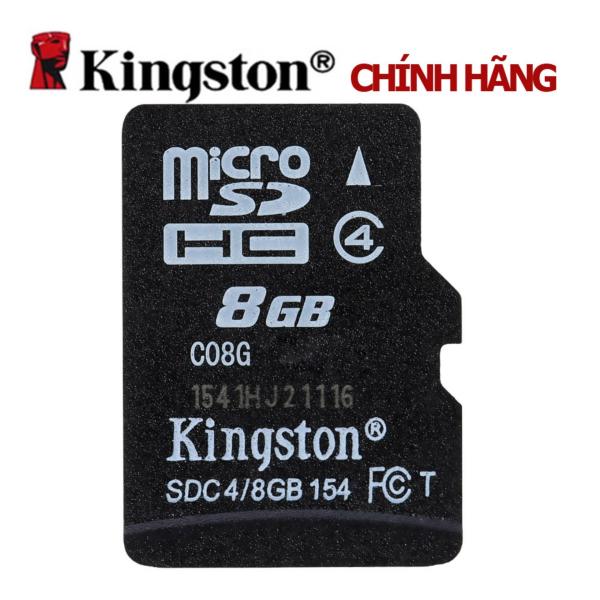 Thẻ nhớ Kingston Micro SDHC Class4 8GB (Đen) + Tặng 1 đầu đọc thẻ nhớ micro (Mẫu ngẫu nhiên)