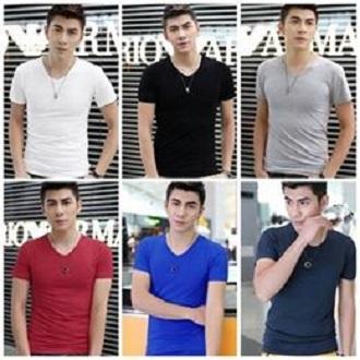 [HCM]Combo 6 áo thun nam cổ tim body vải dày mịn thoáng mát phong cách hàn quốc ( đen/ trắng/ xám/ đỏ đô/ xanh đen/ xanh da )