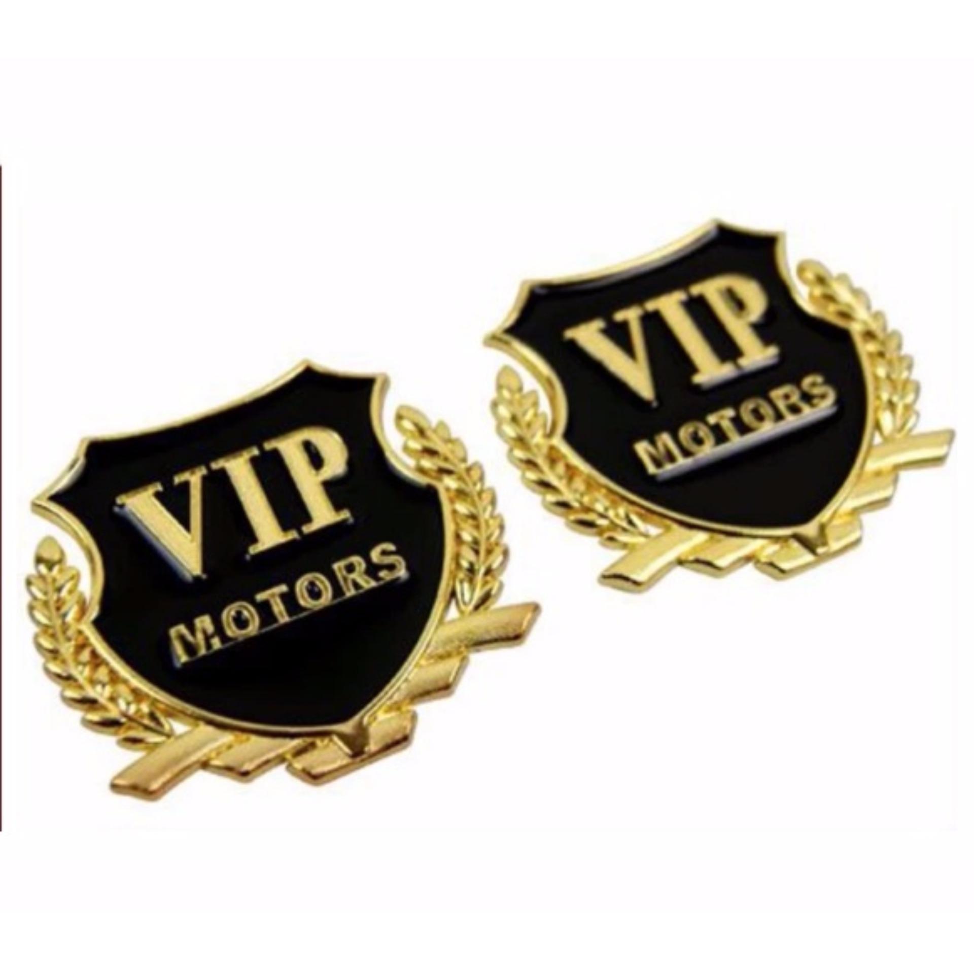 [HCM]Bộ 2 Logo VIP Motors kim loại dán ô tô
