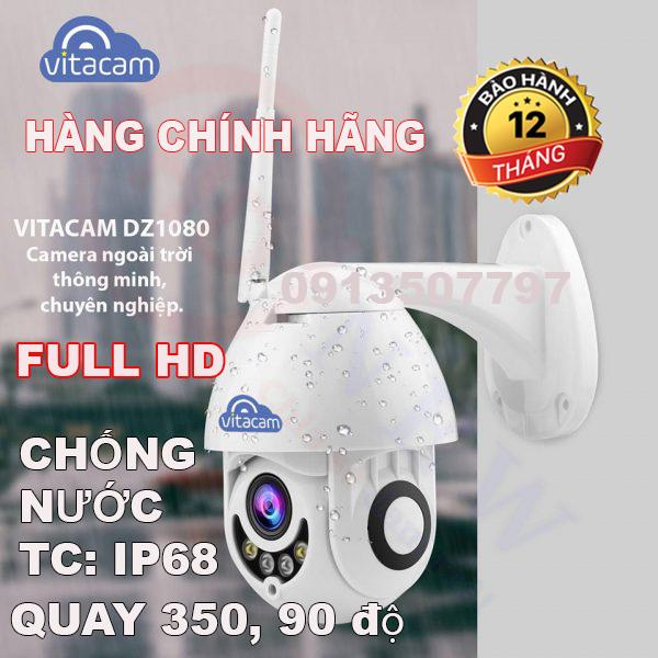 Camera ngoài trời vitacam dz1080 xoay 350 độ, đàm thoại 2 chiều, chống lóa ,chống nước chuẩn ip 68