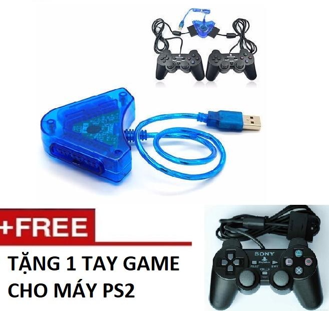 Cáp chuyển đổi cho tay cầm máy PS2 sang USB dùng trên máy tính Tặng 1 tay game PS2