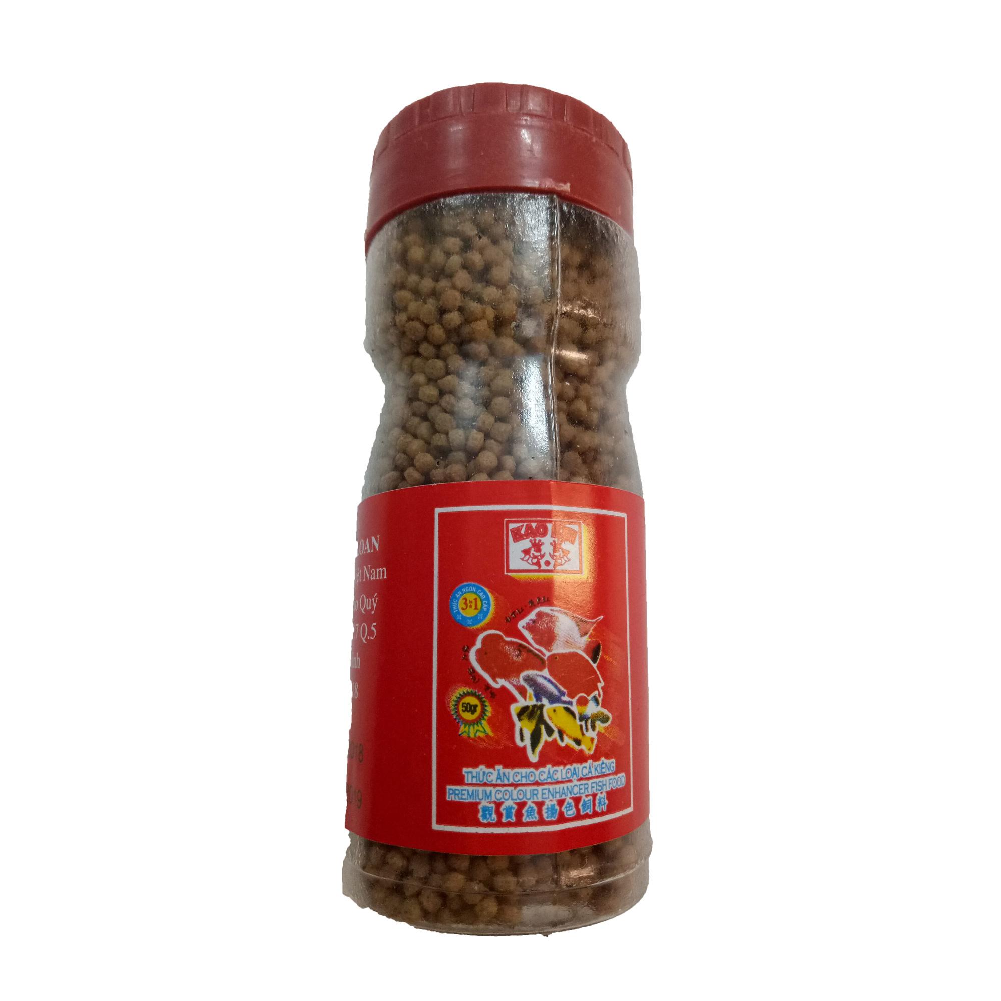 Hũ cám cá kaokui nhỏ 50g - thức ăn cá cảnh.