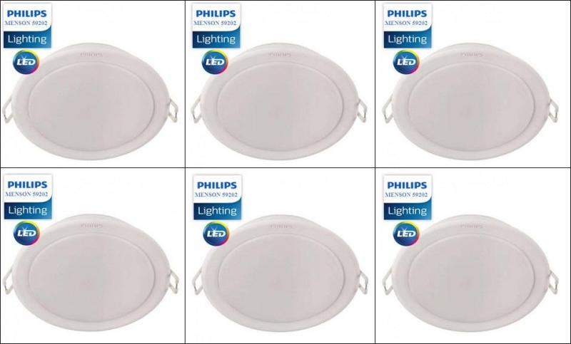 Bộ 6 Đèn Philips LED Downlight âm trần 59201/59202/59203 ( Màu Trung Tính 4000K)