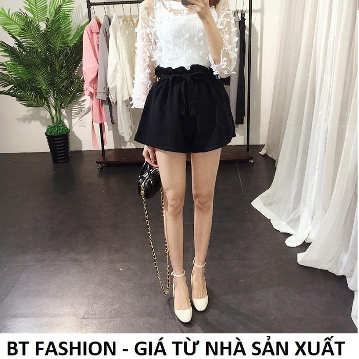 Quần Sọt Đùi Nữ Giả Váy Thời Trang Hàn Quốc Mới - BT Fashion (VA03-Nơ Nhúng)