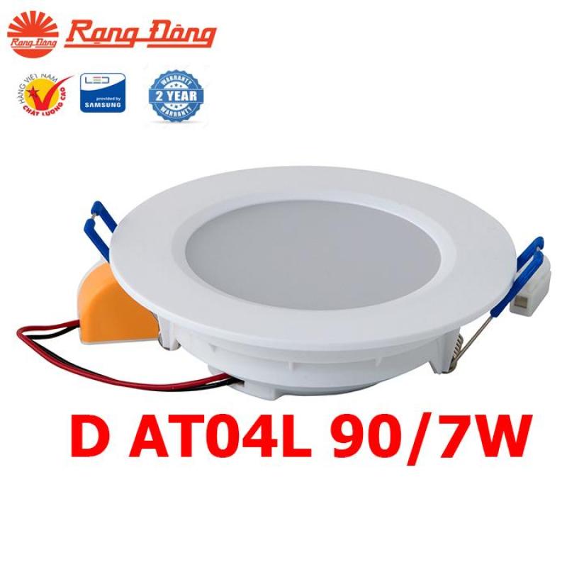 06 Đèn led âm trần 7W Rạng Đông , Model LED downlight D AT04L 90/7w