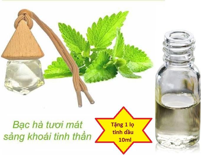 Tinh dầu treo xe, treo phòng Hương Bạc Hà tặng 1 lọ tinh dầu 10ml
