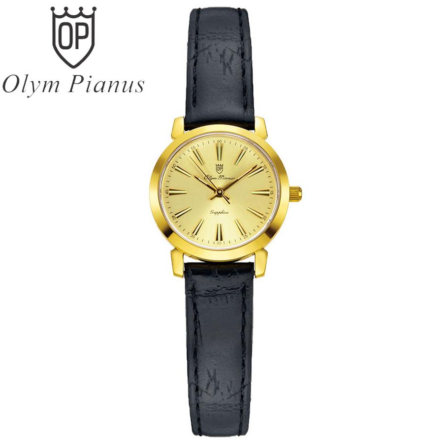 Đồng hồ nữ mặt kính sapphire olym pianus op130-03lk-gl vàng