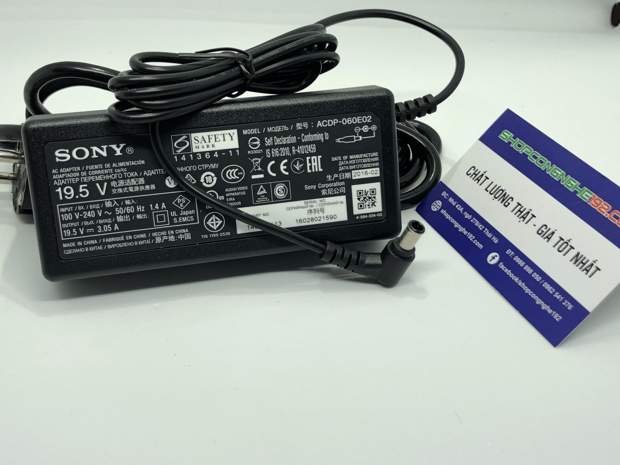 ADAPTOR NGUỒN TIVI SONY 19.5V 3.05A BẢN GỐC