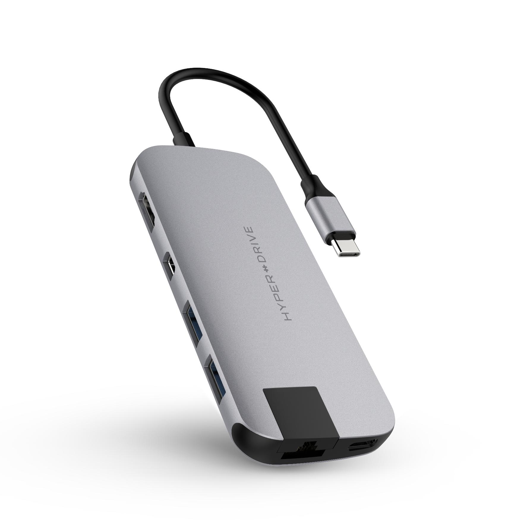 Cổng chuyển hyperdrive slim 8 in 1 usb-c hub for macbook, pc ; devices