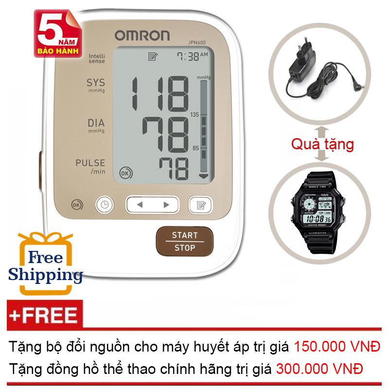 Máy Đo Huyết Áp Bắp Tay Jpn600 + Tặng Bộ Đổi Nguồn Và Đồng Hồ Thể Thao (OEM)