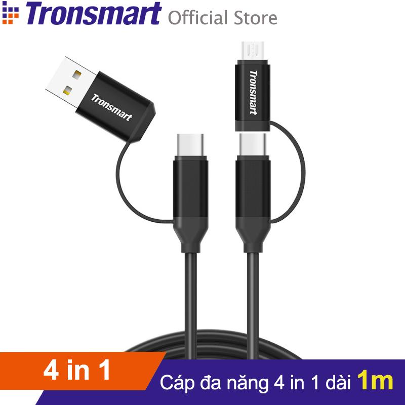 Cáp sạc đa năng tronsmart c4n1 usb-c ra usb-c 4 trong 1 - hãng phân phối chính thức
